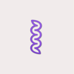 Mini Helix 3D printed bookmark - The Completist. - Lavender