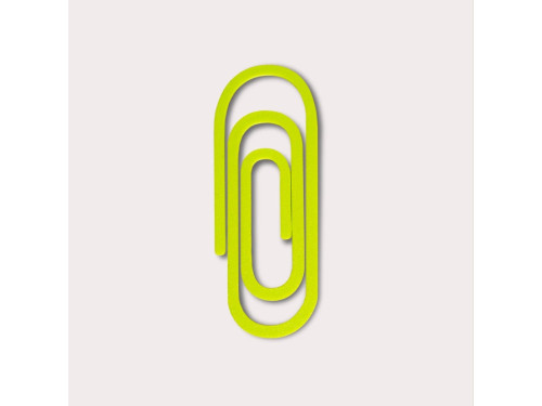 Zakładka Paperclip 3D - The Completist. - Chartreuse