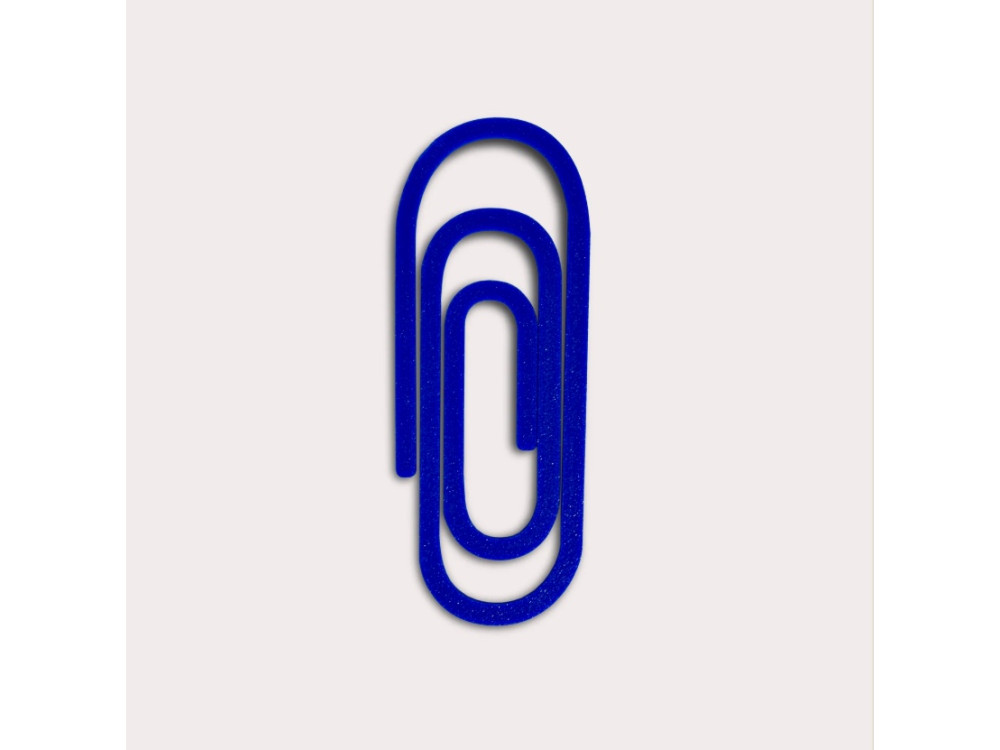 Paperclip 3D printed bookmark - The Completist. - Ultramarine