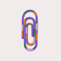 Paperclip 3D printed bookmark - The Completist. - Multicolour