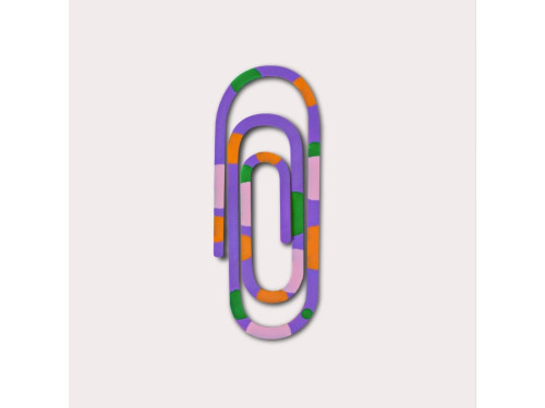 Paperclip 3D printed bookmark - The Completist. - Multicolour