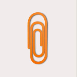 Zakładka Paperclip 3D - The Completist. - Mandarin