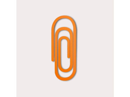 Zakładka Paperclip 3D - The Completist. - Mandarin