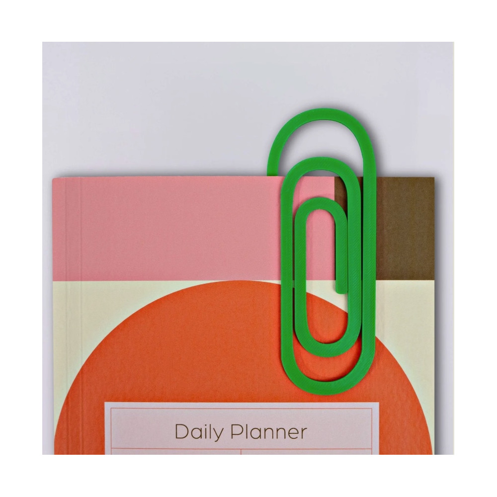 Paperclip 3D printed bookmark - The Completist. - Bubblegum