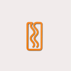 Mini Miami 3D printed bookmark - The Completist. - Mandarin