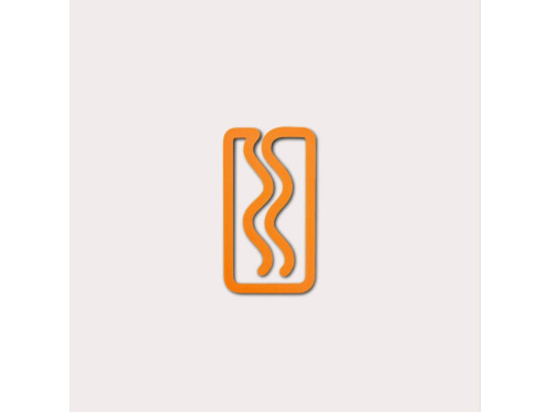 Mini Miami 3D printed bookmark - The Completist. - Mandarin