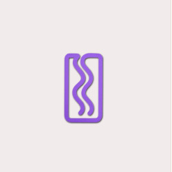 Mini Miami 3D printed bookmark - The Completist. - Lavender