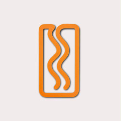 Miami 3D printed bookmark - The Completist. - Mandarin