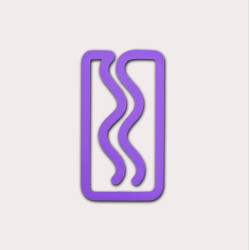 Miami 3D printed bookmark - The Completist. - Lavender