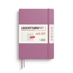 Planer tygodniowy z notatnikiem w linie 2026/2027 A5 - Leuchtturm1917 - Dusty Rose