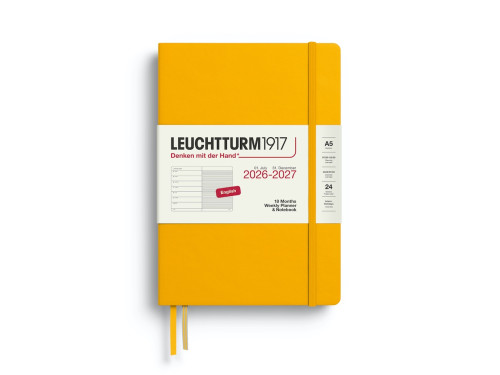 Ruled Weekly Planner & Notebook 2026/2027 A5 - Leuchtturm1917 - Sunflower