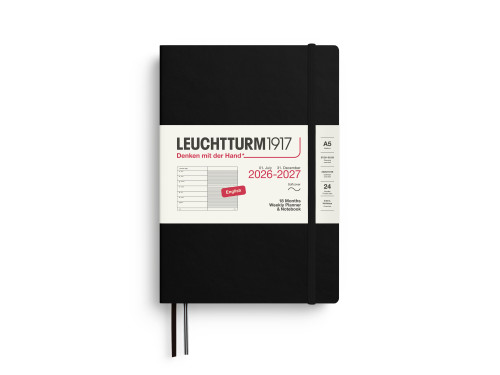 Ruled Weekly Planner & Notebook 2026/2027 A5 - Leuchtturm1917 - Forest Green
