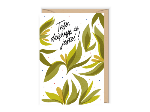 Greeting card 12 x 17 cm - Cudowianki - Tato dziękuję