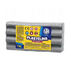 Plastelina szkolna - Astra - szara 1 kg