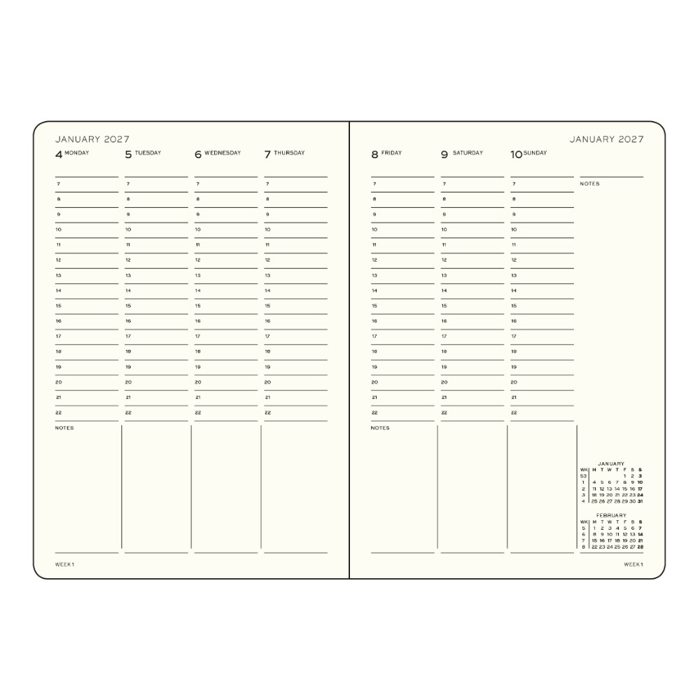 Planer tygodniowy akademicki 2026/2027 A5 - Leuchtturm1917 - Forest Green