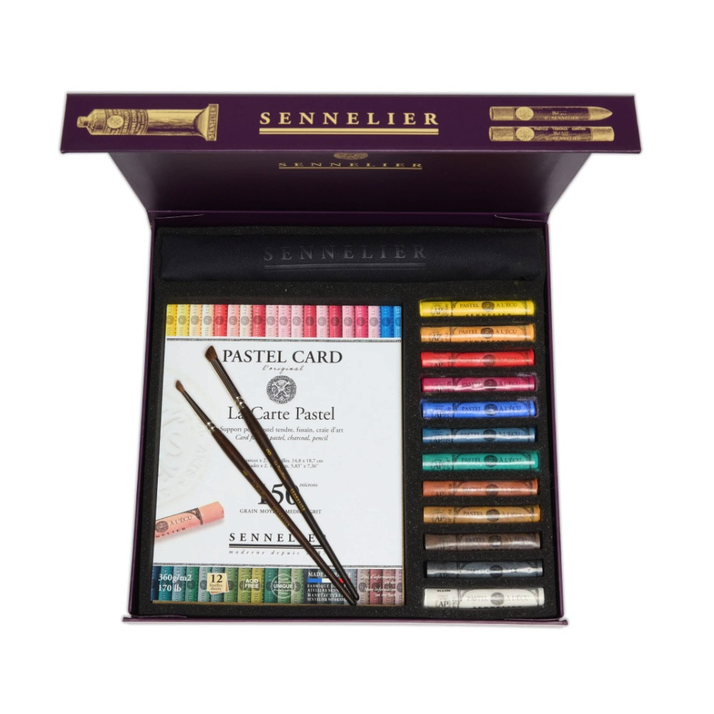 Set of À L'écu Pastels with accessories - Sennelier - 12 pcs.