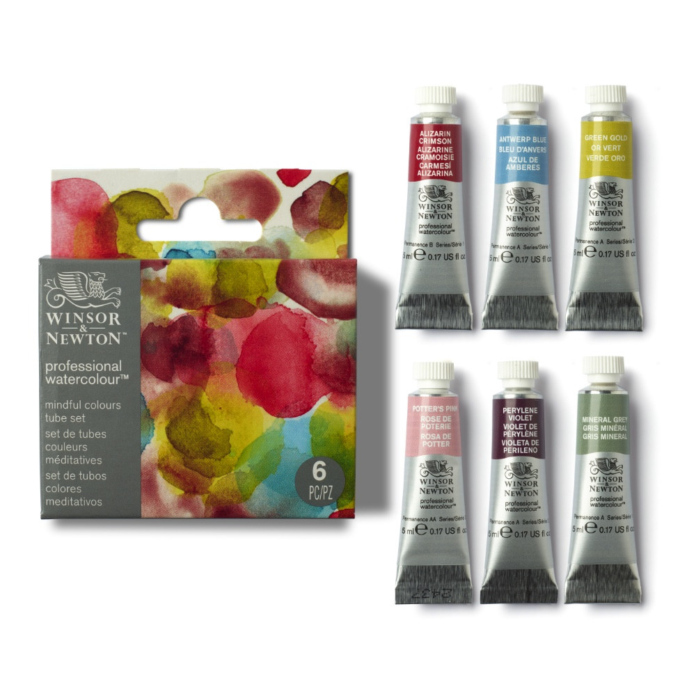 Zestaw akwareli Professional Mindful - Winsor & Newton - 6 x 5 ml