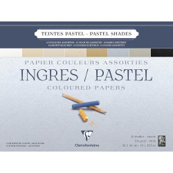 Papier do pasteli suchych Ingres 30 x 40 cm - Clairefontaine - 130 g 25 ark.