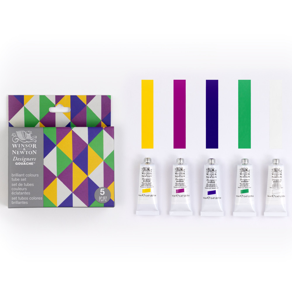 Zestaw gwaszy Designers Brilliant - Winsor & Newton - 5 x 14 ml