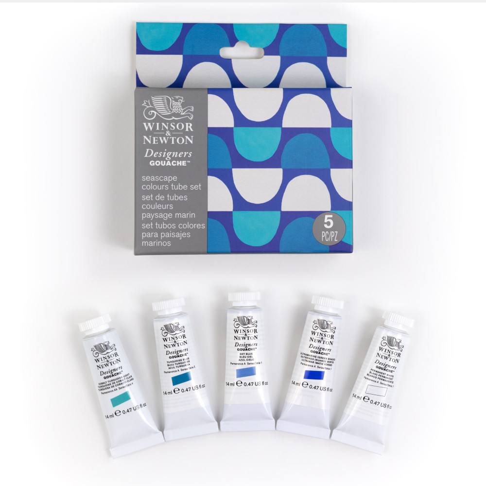 Set of Designers Gouache paints Seascape - Winsor & Newton - 5 x 14 ml