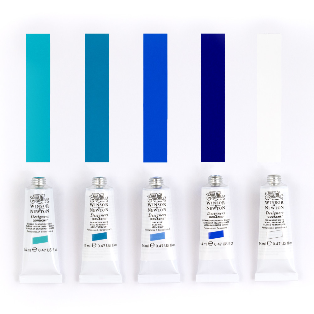 Set of Designers Gouache paints Seascape - Winsor & Newton - 5 x 14 ml