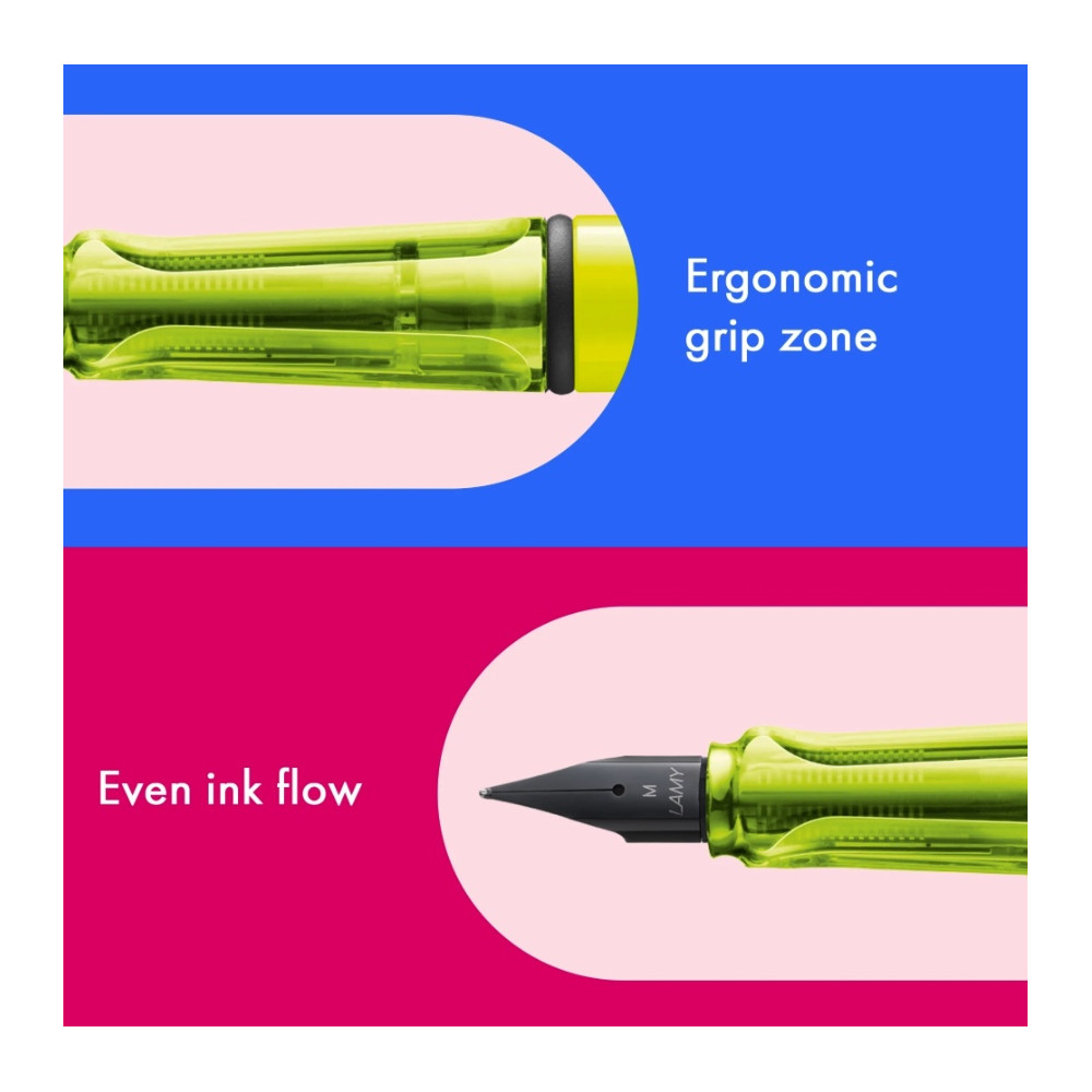Fountain pen Safari - Lamy - Neon Yellow EF