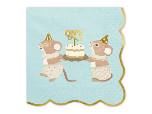 Paper napkins One Mouse - blue 12 pcs.