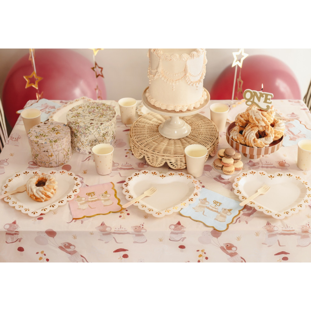 Paper napkins One Mouse - pink 12 pcs.