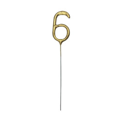 Sparklers Number 6 - gold 15 cm