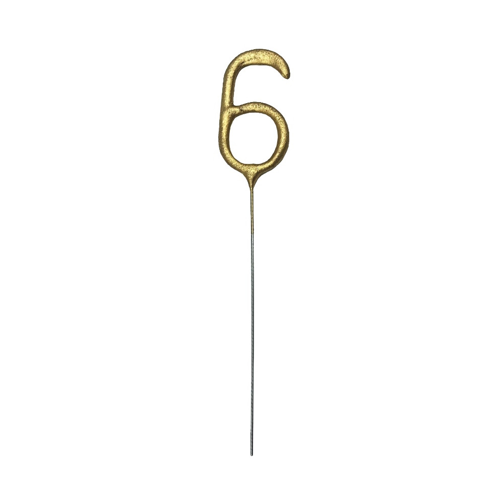 Sparklers Number 6 - gold 15 cm
