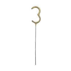 Sparklers Number 3 - gold 15 cm