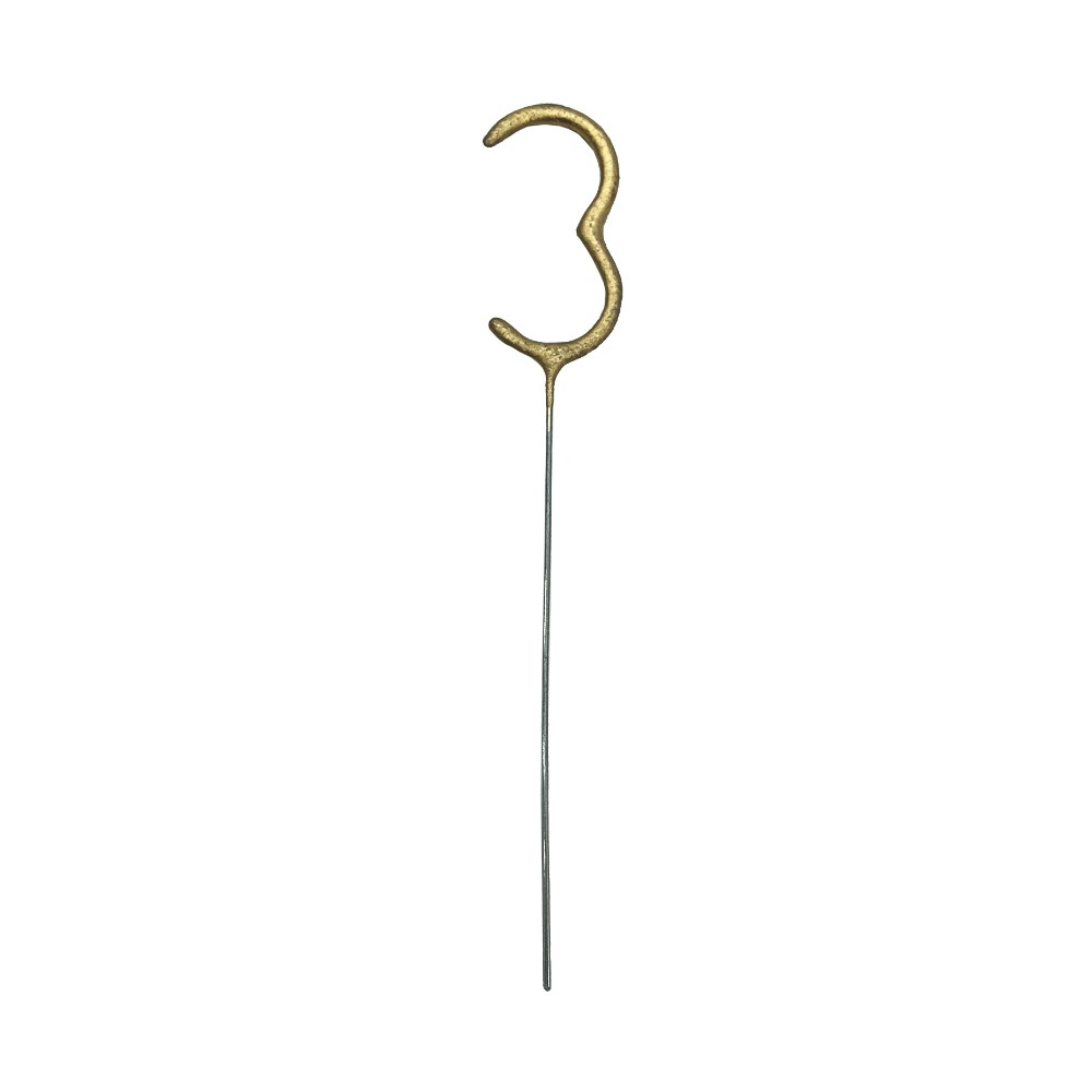 Sparklers Number 3 - gold 15 cm