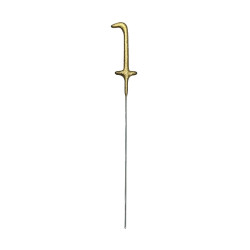 Zimne ognie Cyfra 1 - złote 15 cm