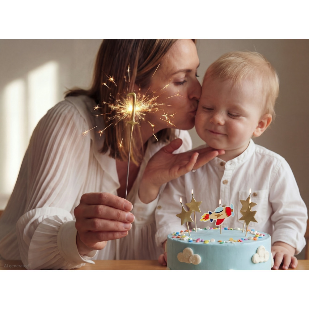 Sparklers Number 1 - gold 15 cm