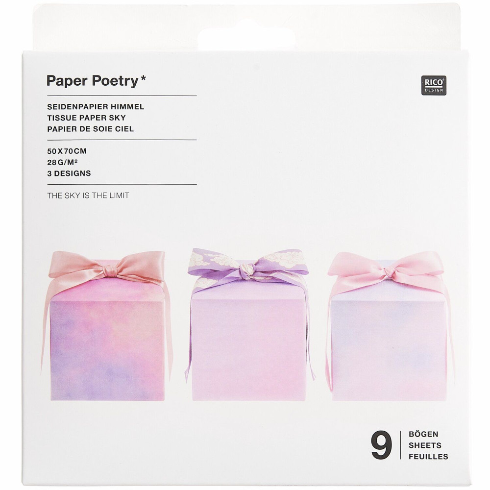Gift wrapping tissue paper The Sky is the Limit - Paper Poetry - 50 x 70 cm 9 pcs