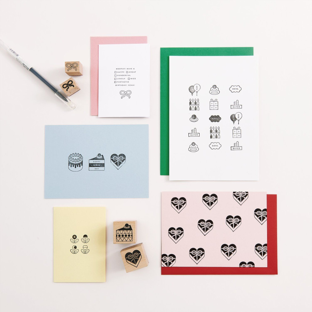 Set of wooden stamps Happy Birthday - Paper Poetry - 24 pcs.