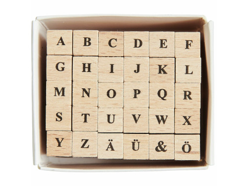 Set of wooden stamps Letters - Paper Poetry - 30 pcs.