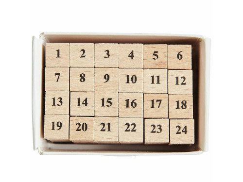Set of wooden stamps Numbers - Paper Poetry - 24 pcs.