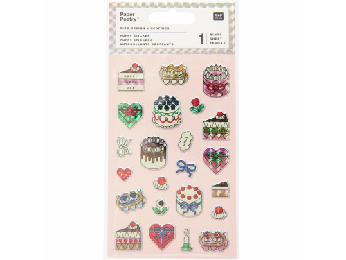 Puffy stickers Eye Candy Cakes - Paper Poetry - 23 pcs.