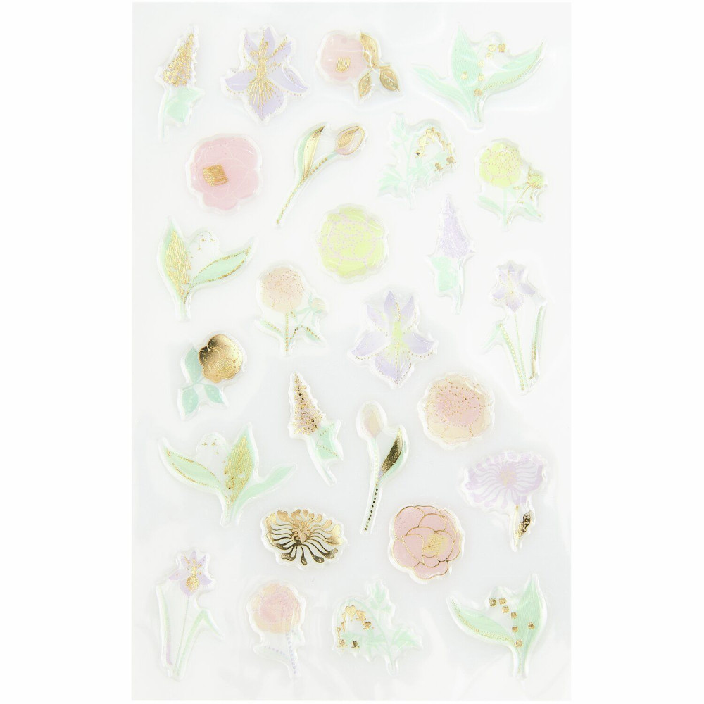 Naklejki żelowe Flowers Pastel - Paper Poetry - 25 szt.