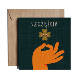 Greeting card 14,5 x 14,5 cm - PiesKot - Happyness