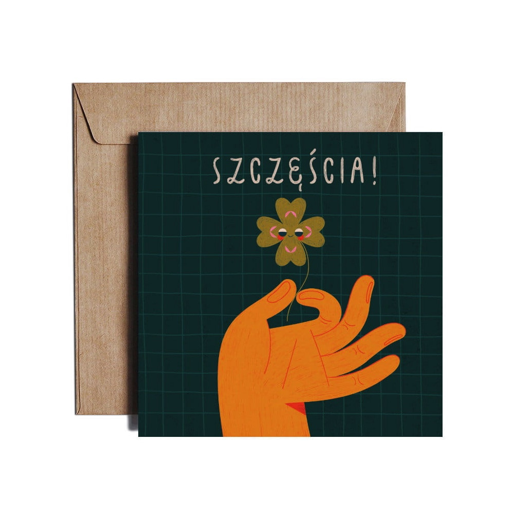 Greeting card 14,5 x 14,5 cm - PiesKot - Happyness