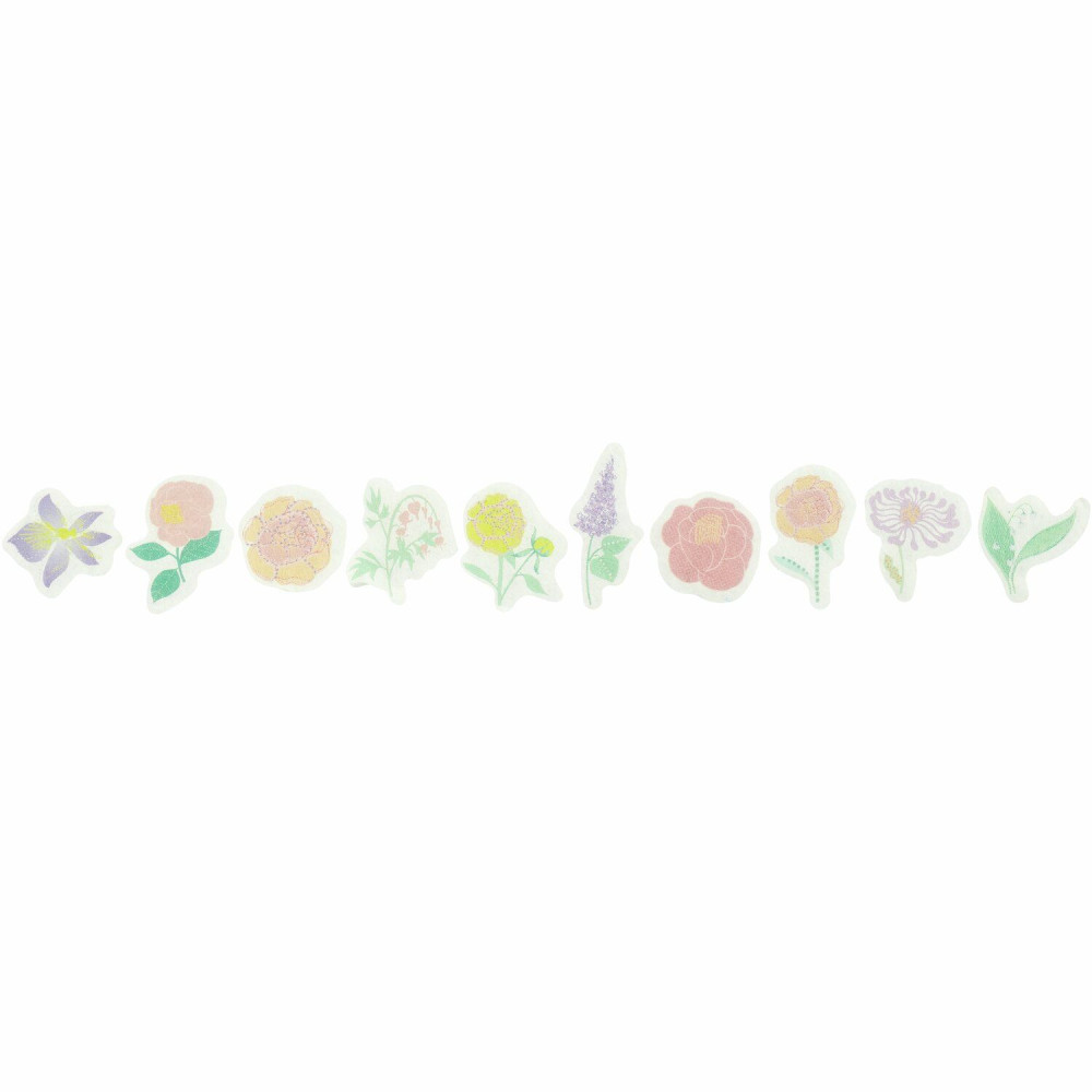 Washi paper stickers Flowers Pastel - Paper Poetry - 200 pcs.