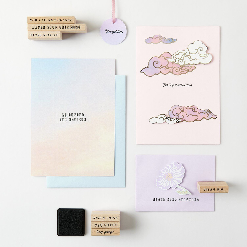 Set of wooden stamps The Sky is the Limit - Paper Poetry - 24 pcs.