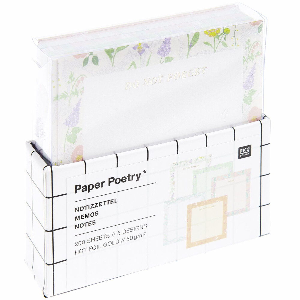 Karteczki Memo Flower Frames 9 x 9 cm - Paper Poetry - 200 szt.