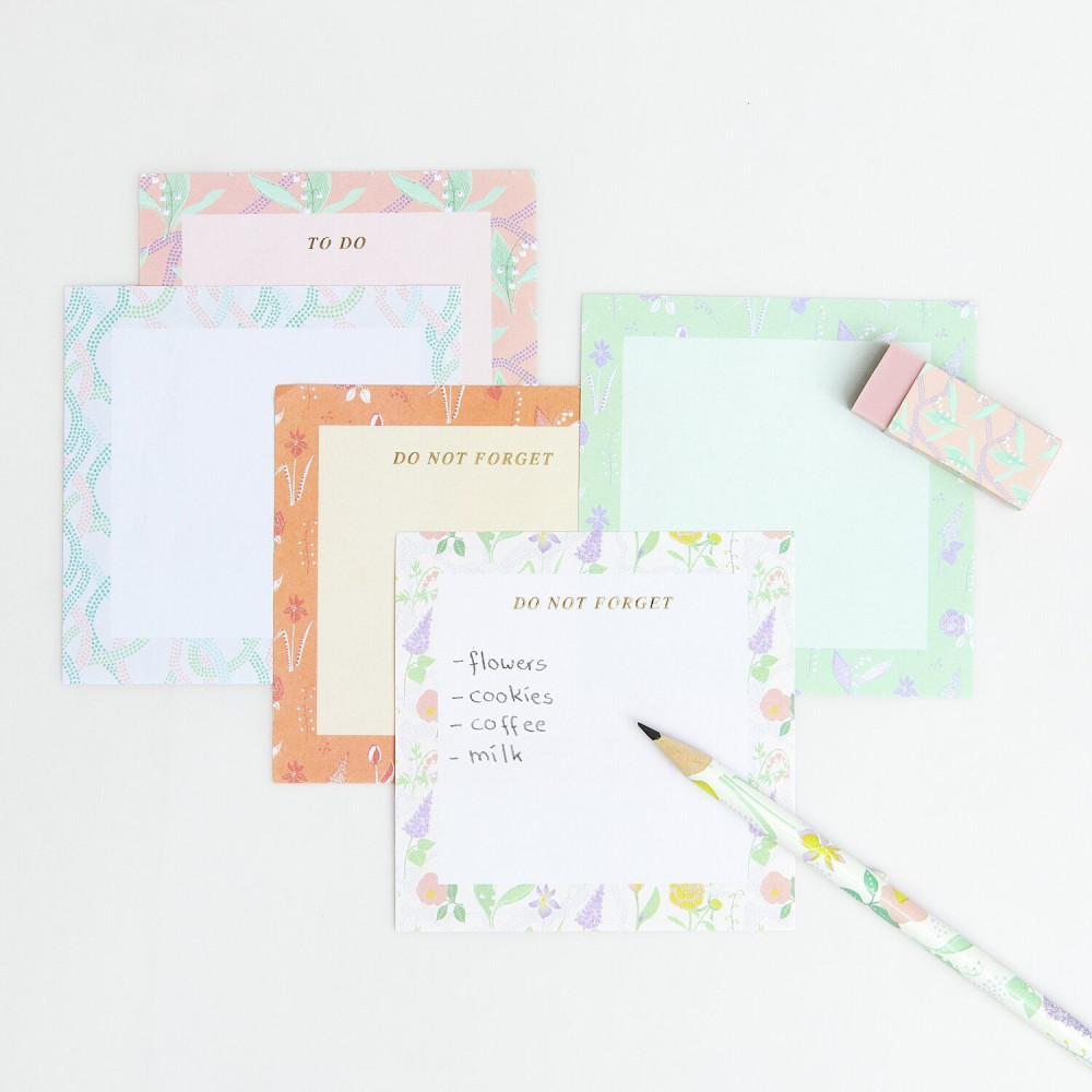 Memo notes Flower Frames 9 x 9 cm - Paper Poetry - 200 pcs
