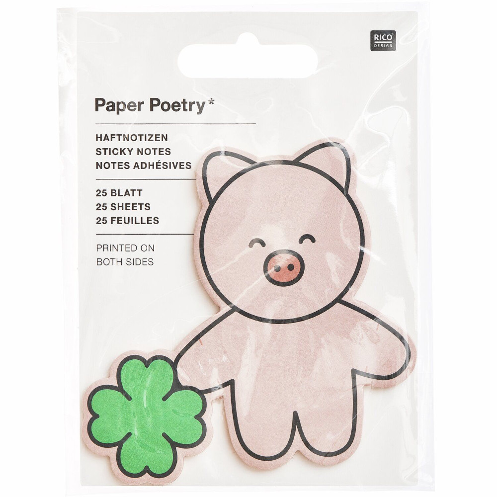 Karteczki samoprzylepne Pig 8,5 x 8,1 cm - Paper Poetry - 25 szt.
