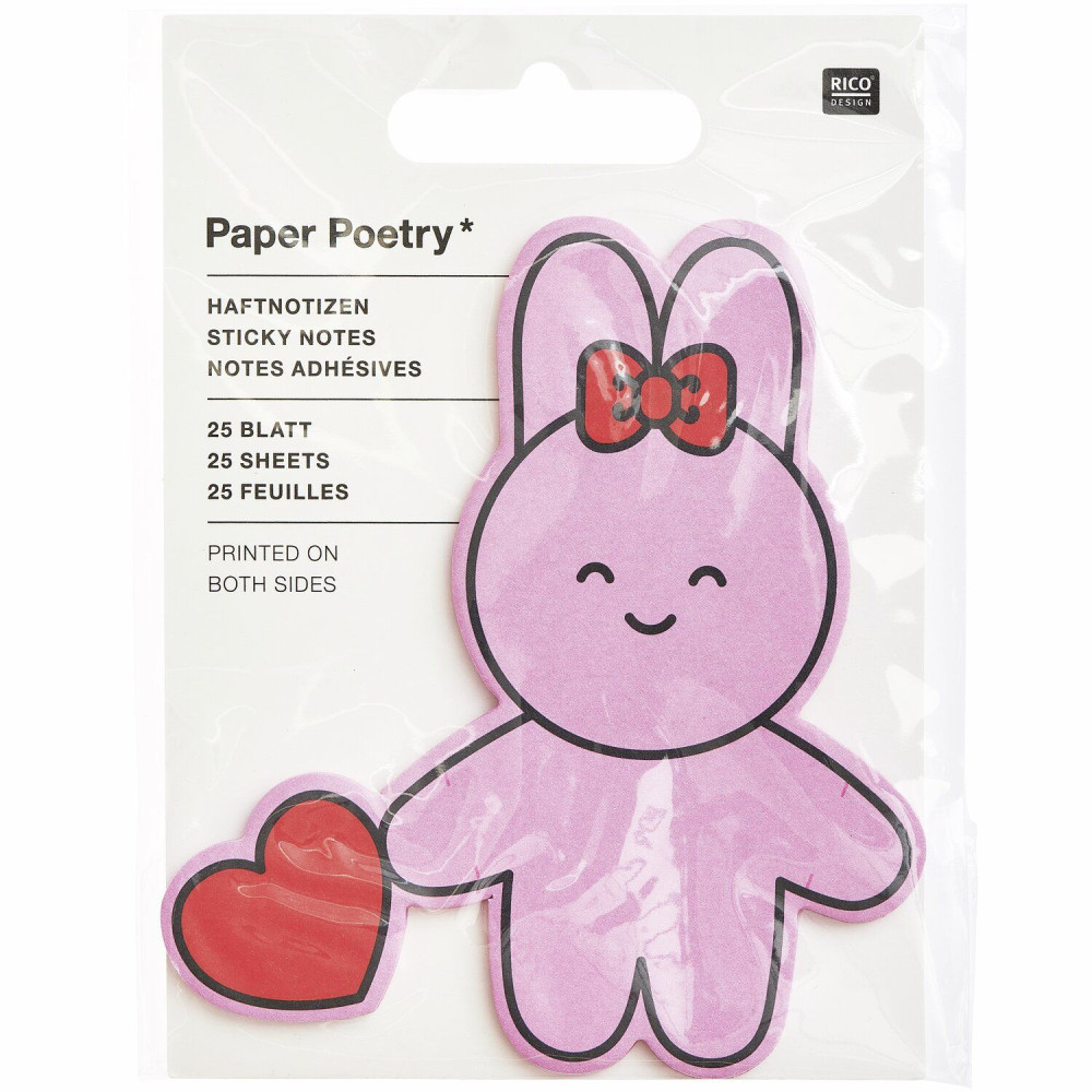 Sticky notes Bunny 8,6 x 9,3 cm - Paper Poetry - 25 pcs