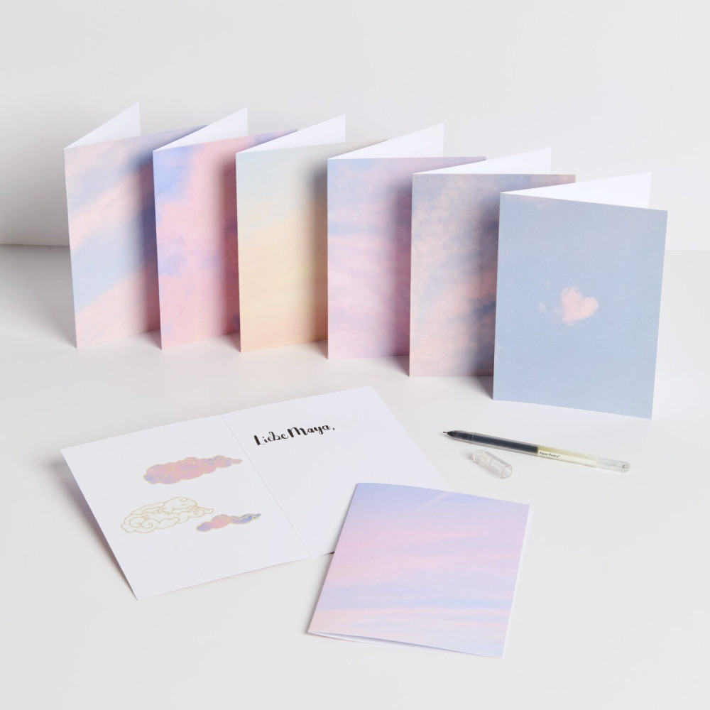 Set of The Sky is the Limit greeting cards - Paper Poetry - 8 pcs