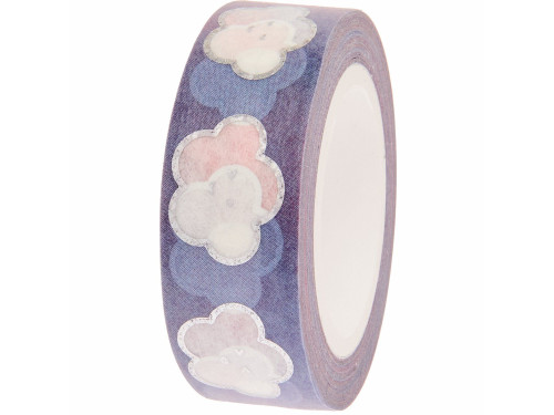 Taśma washi Chingu Clouds - Paper Poetry - 1,5 cm x 10 m